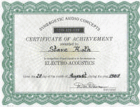 Steve Roth's Certificates